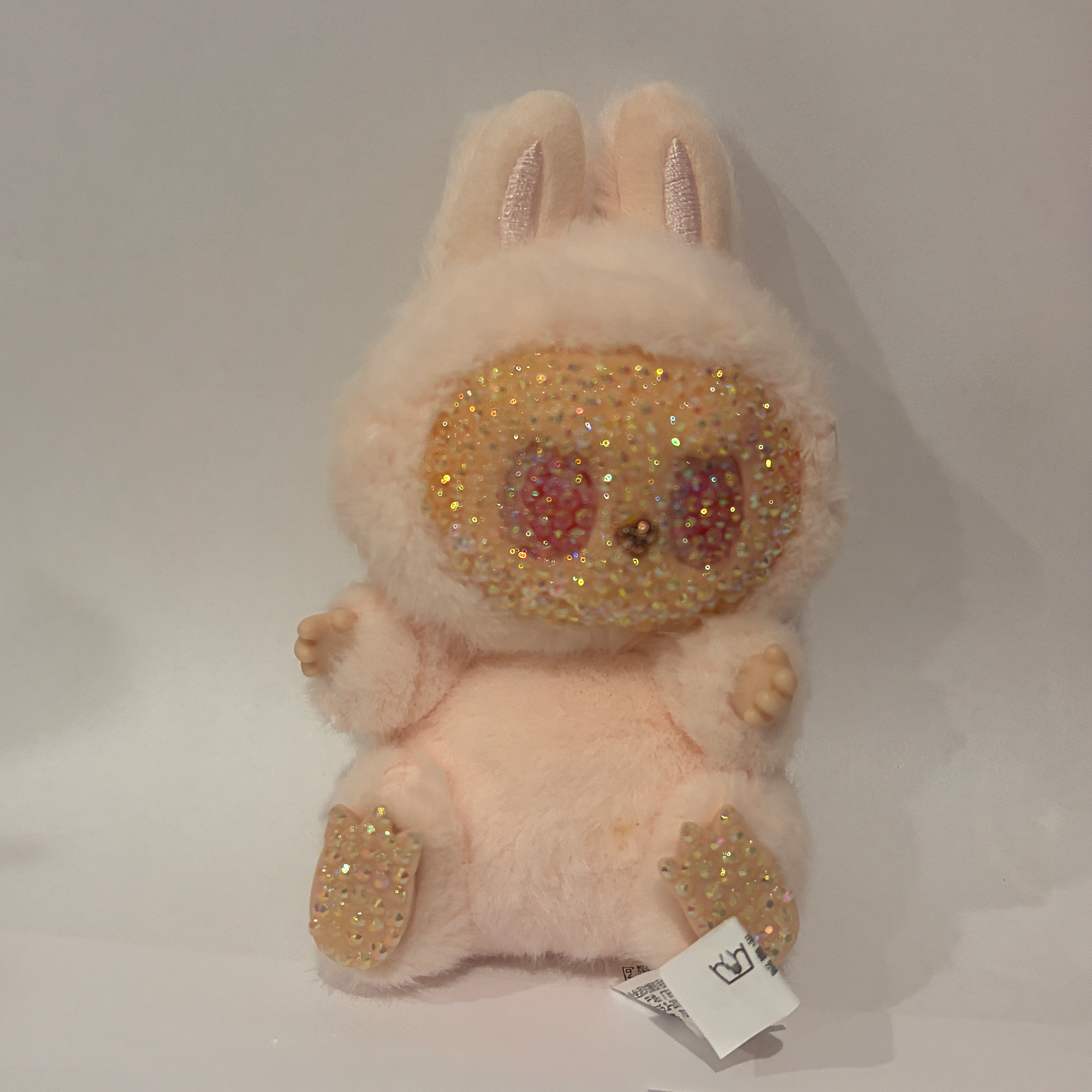 Custom bedazzled Labubu Dada figure - front view